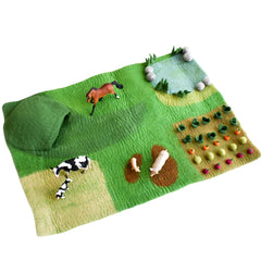 13. Large Felted Farm Play Mat