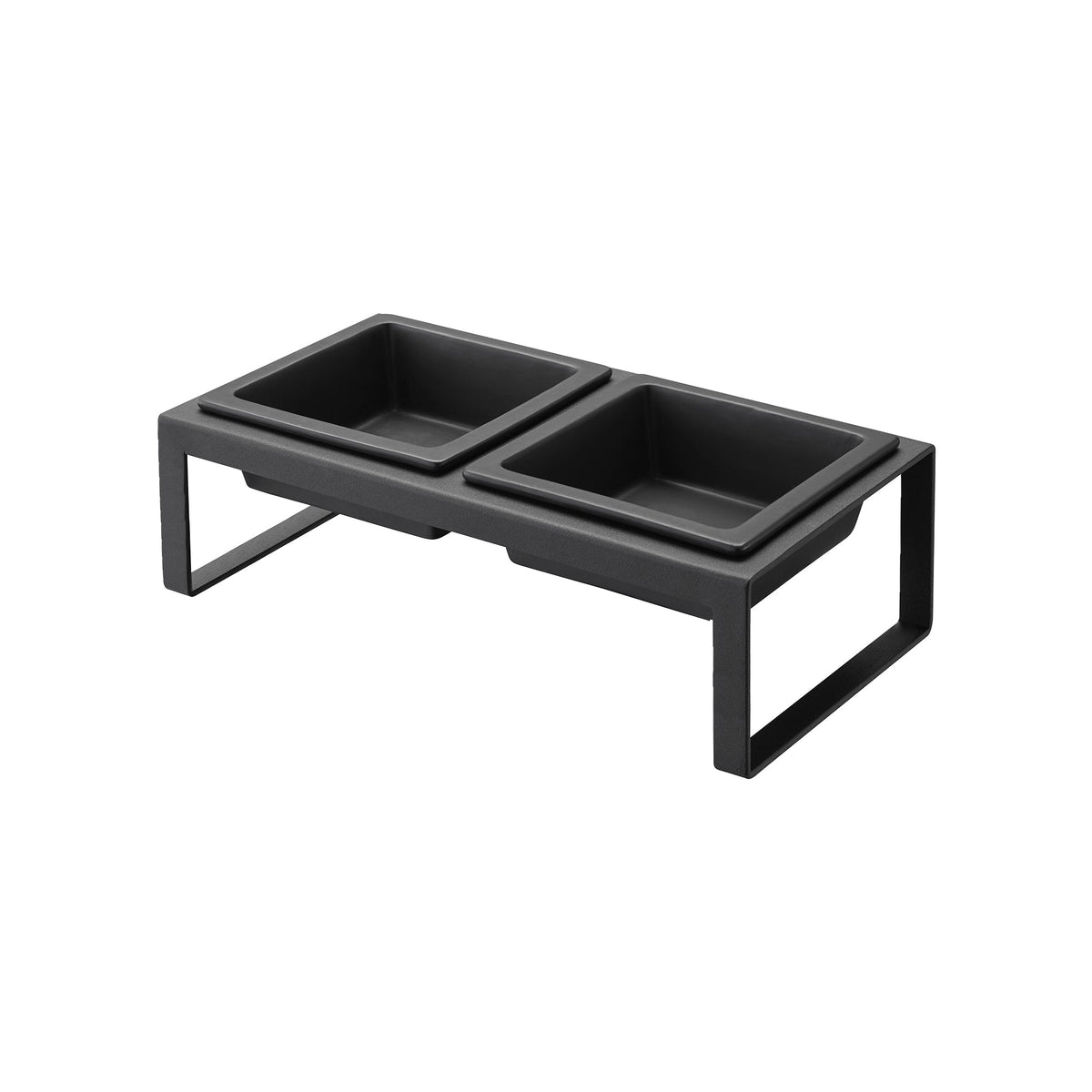 Yamazaki Home Tall Pet Food Bowl - Steel + Ceramic