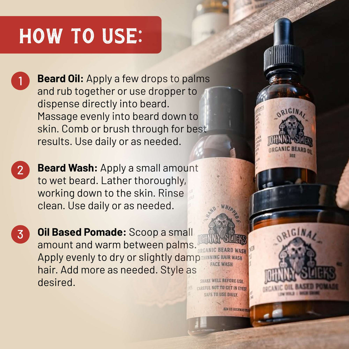 Johnny Slicks Thinning Hair Kit