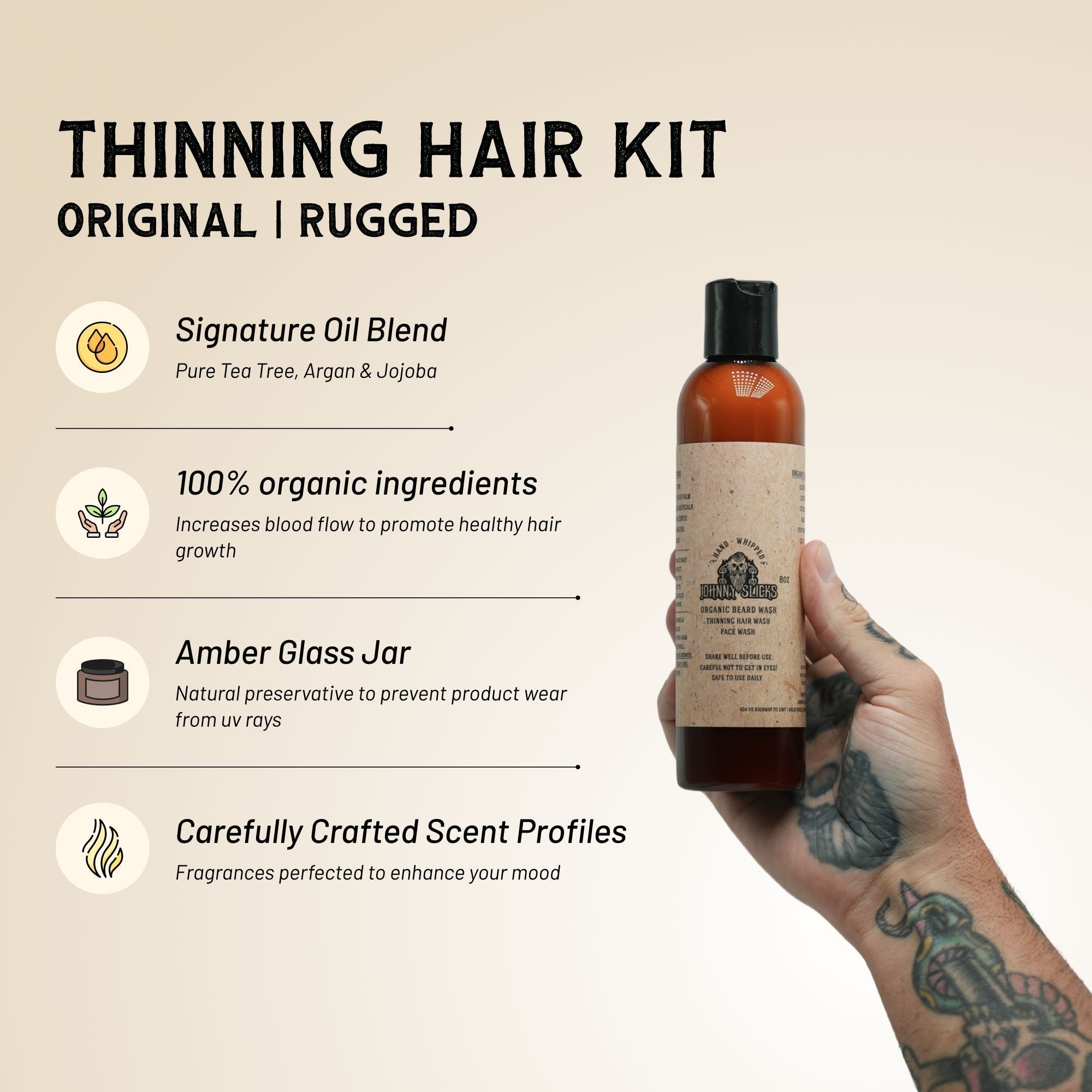 Johnny Slicks Thinning Hair Kit
