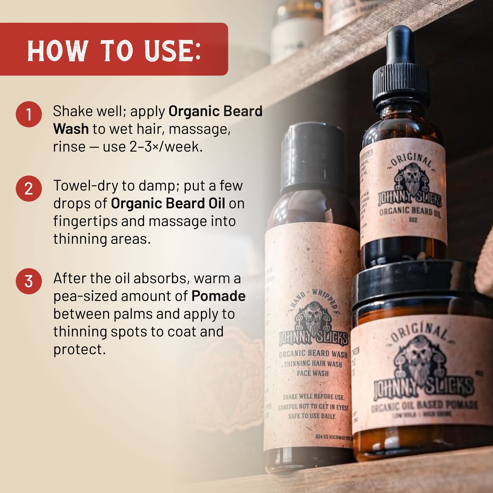 Johnny Slicks Thinning Hair Kit