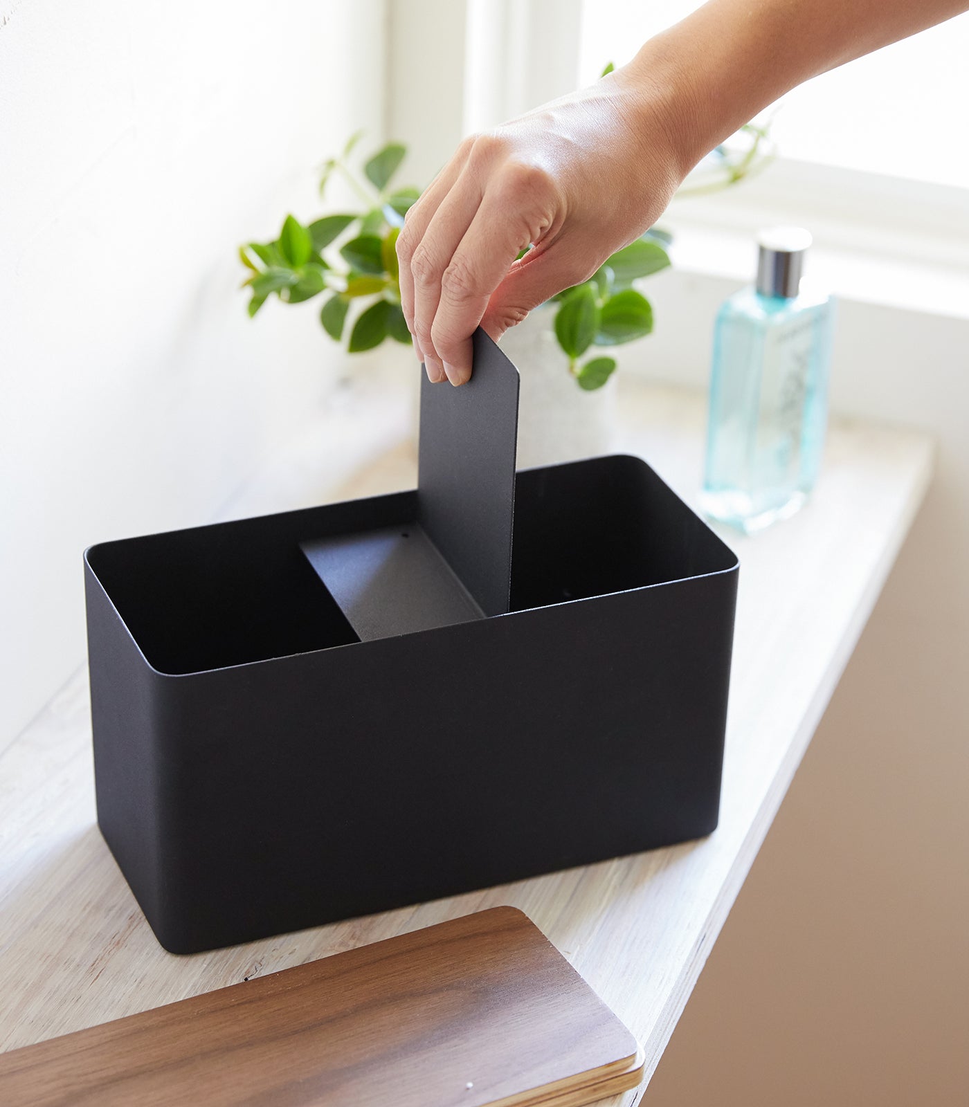Yamazaki Home Countertop Organizer - Steel + Wood