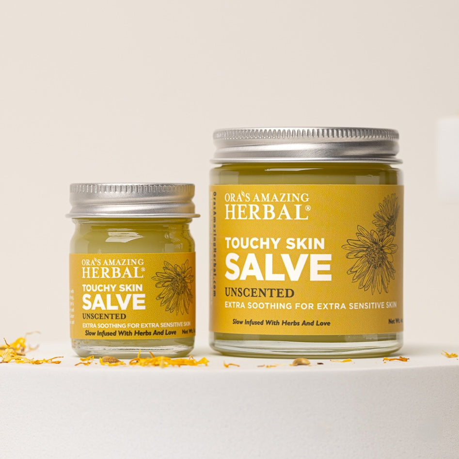 Ora's Amazing Herbal Touchy Skin Salve, Eczema Cream Ointment for Sensitive Skin