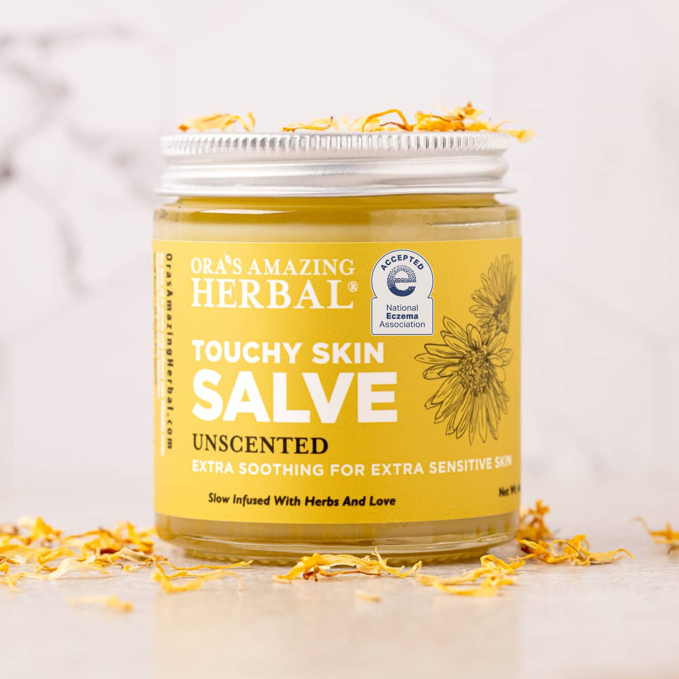 Ora's Amazing Herbal Touchy Skin Salve, Eczema Cream Ointment for Sensitive Skin