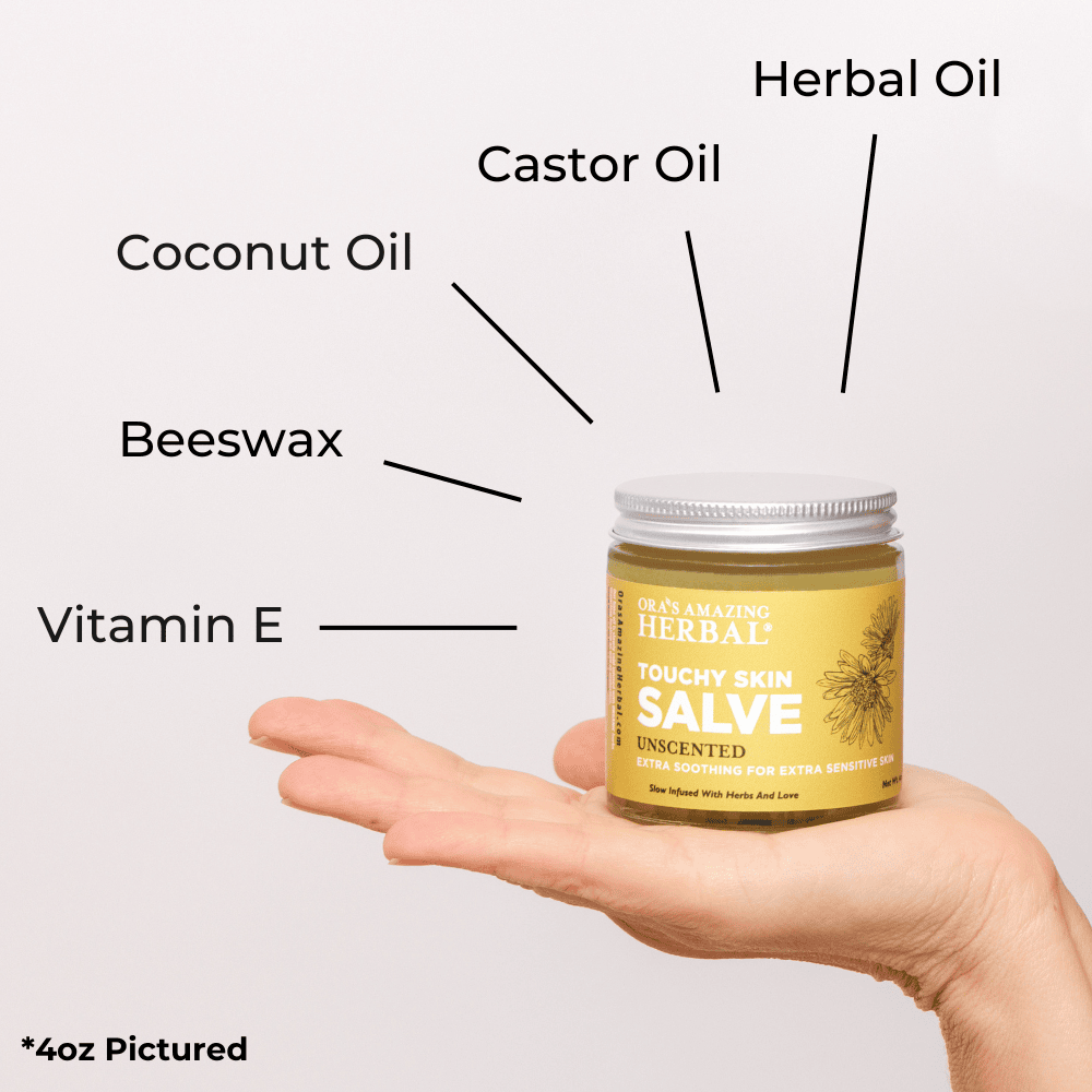 Ora's Amazing Herbal Touchy Skin Salve, Eczema Cream Ointment for Sensitive Skin