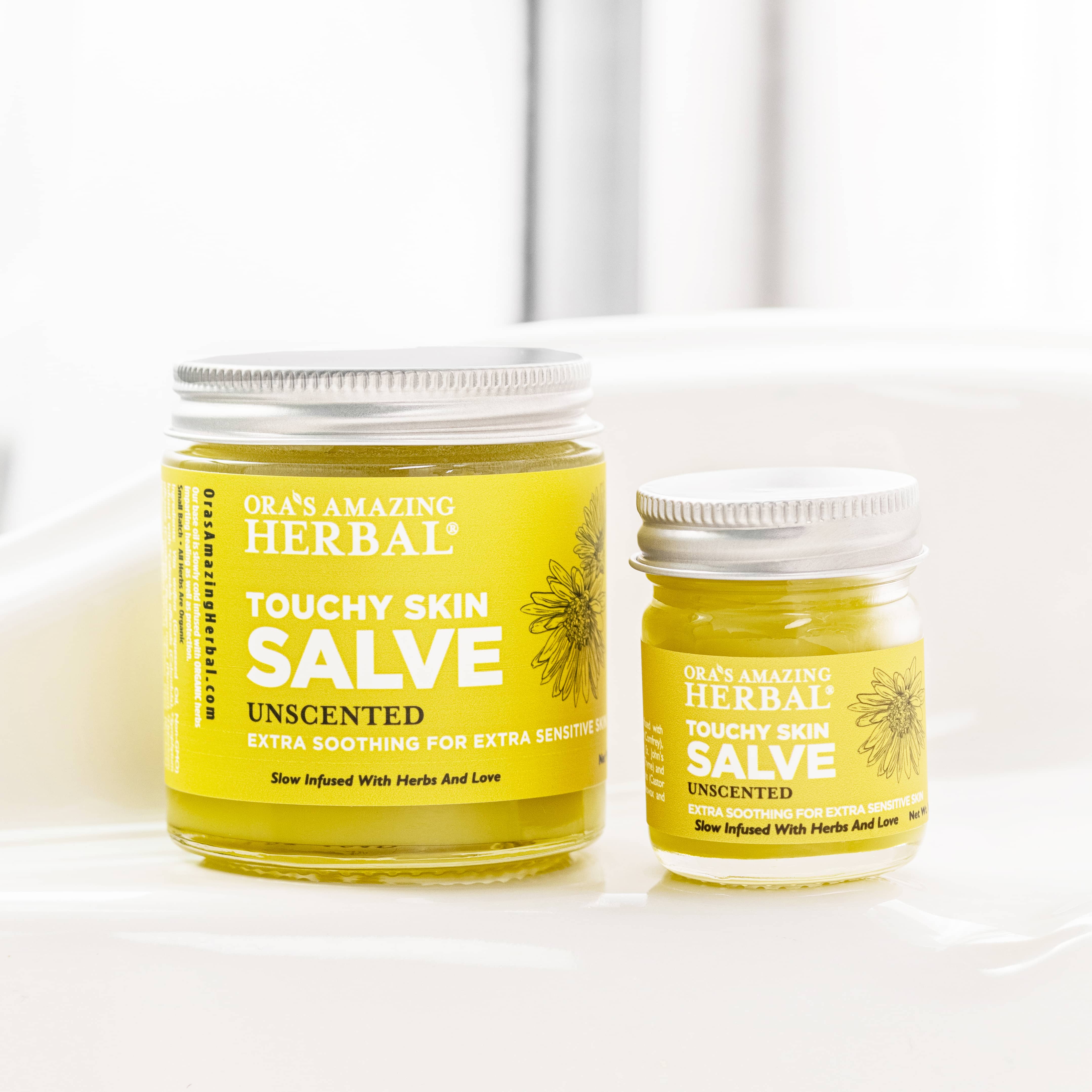 Ora's Amazing Herbal Touchy Skin Salve, Eczema Cream Ointment for Sensitive Skin
