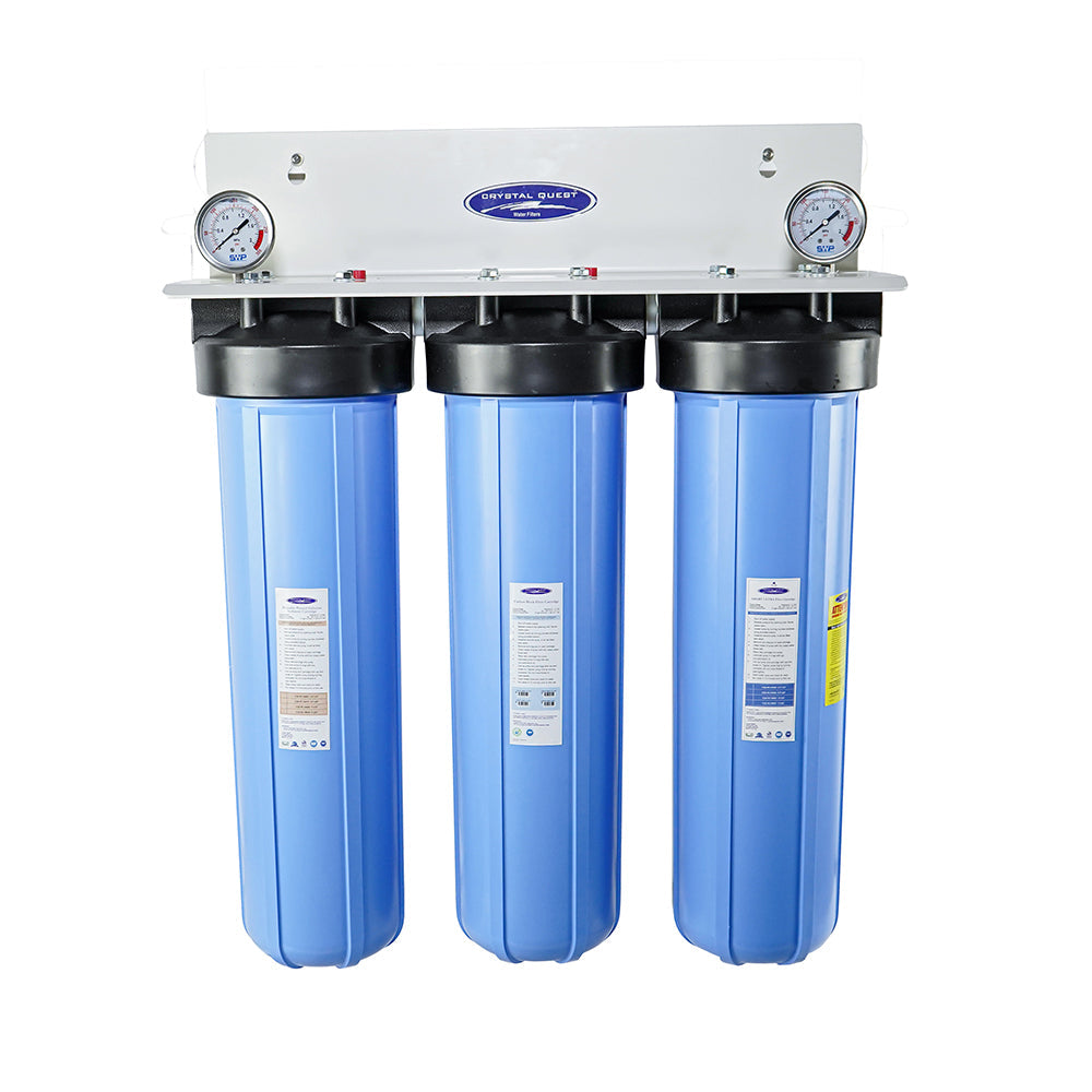 Crystal Quest Big Blue Whole House Water Filter, SMART Series (6-8 GPM | 2-3 people)