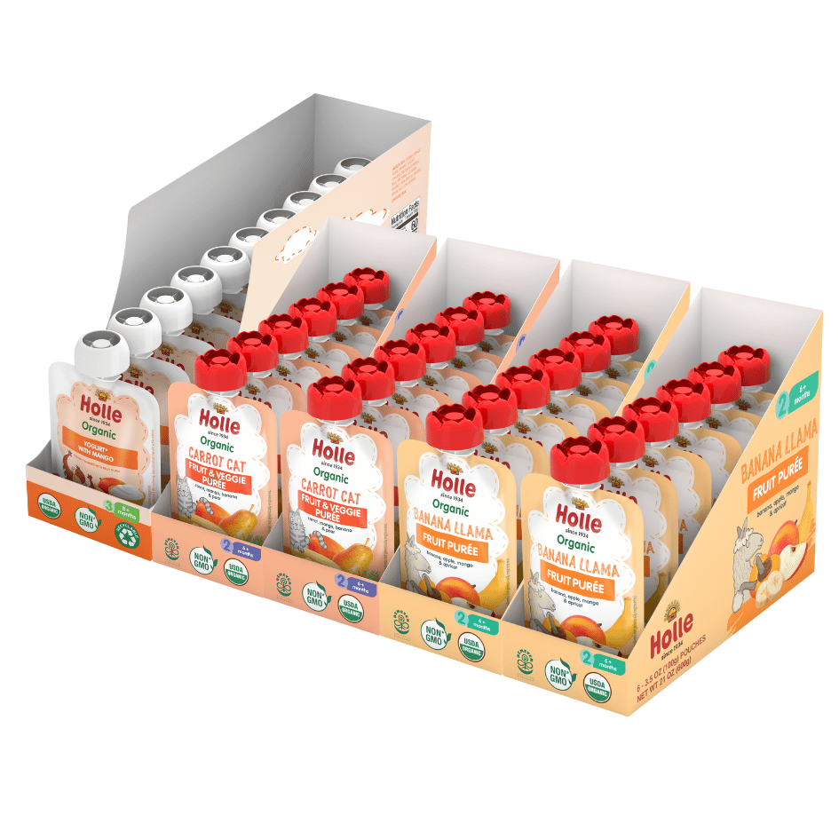 Holle Tropical Bundle: Yogurt with Mango, Carrot Cat, Banana Llama
