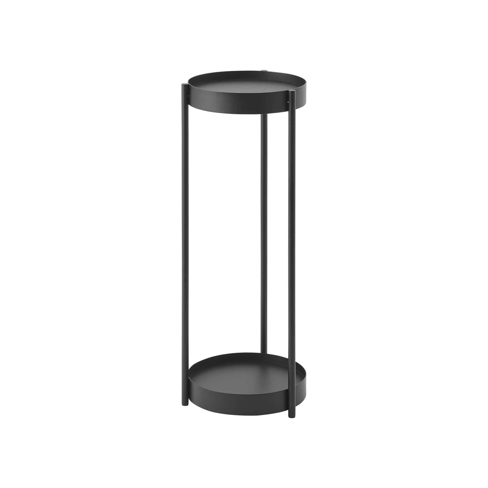 Yamazaki Home Two-Tier Rolling Plant Stand (28" H)  - Steel