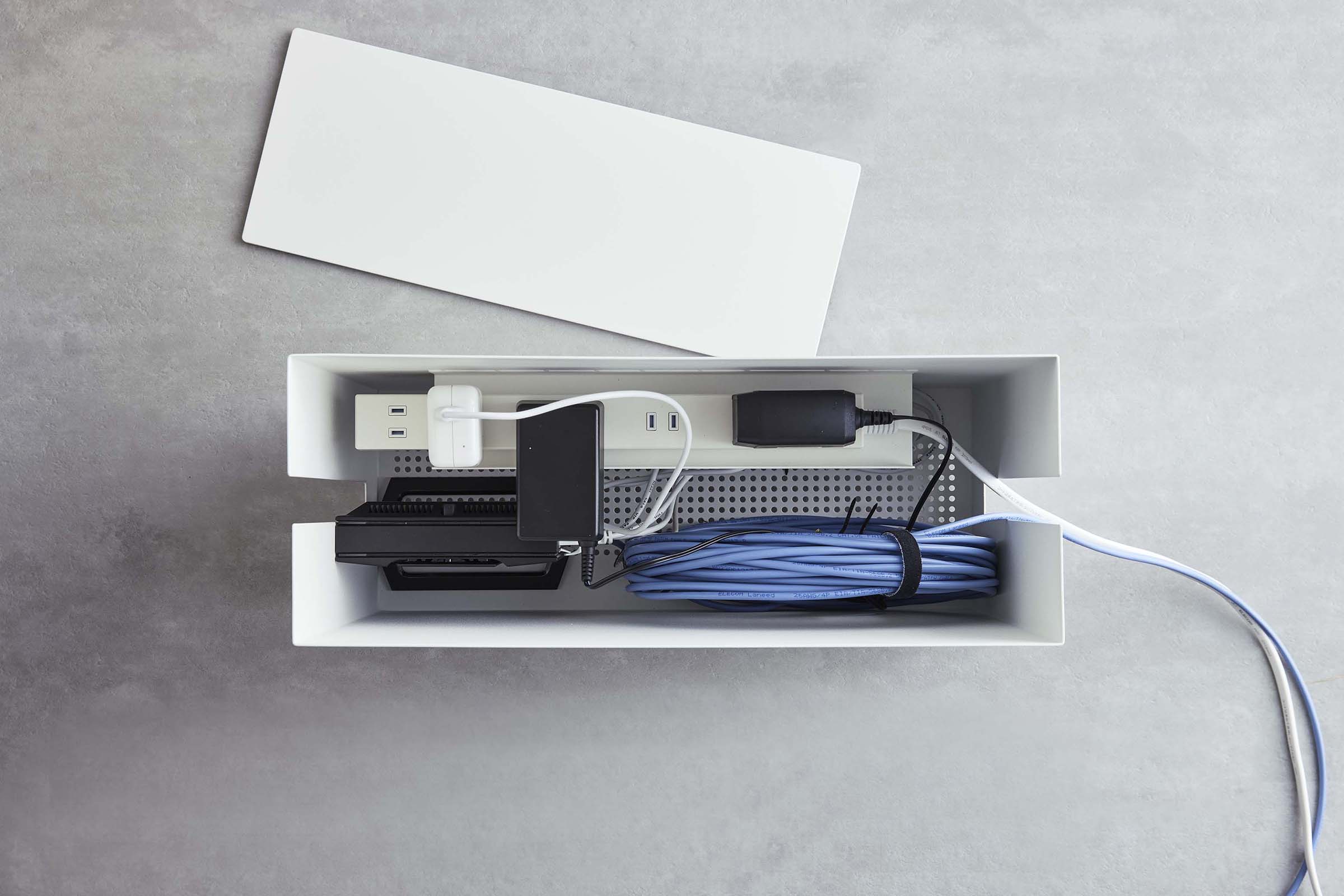 Yamazaki Home Rolling Cable Management Box - Steel