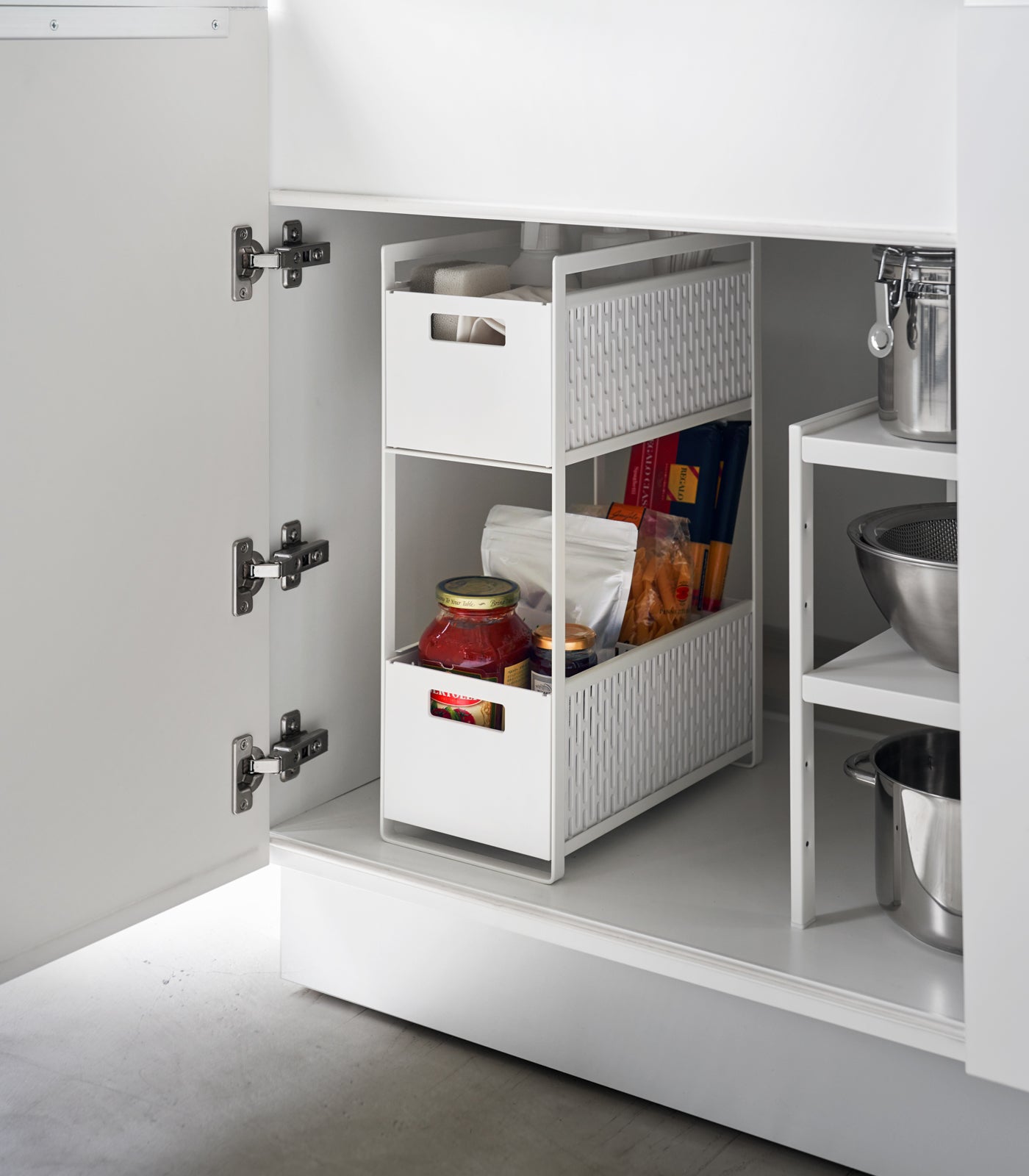 Yamazaki Home Two-Tier Cabinet Storage Basket