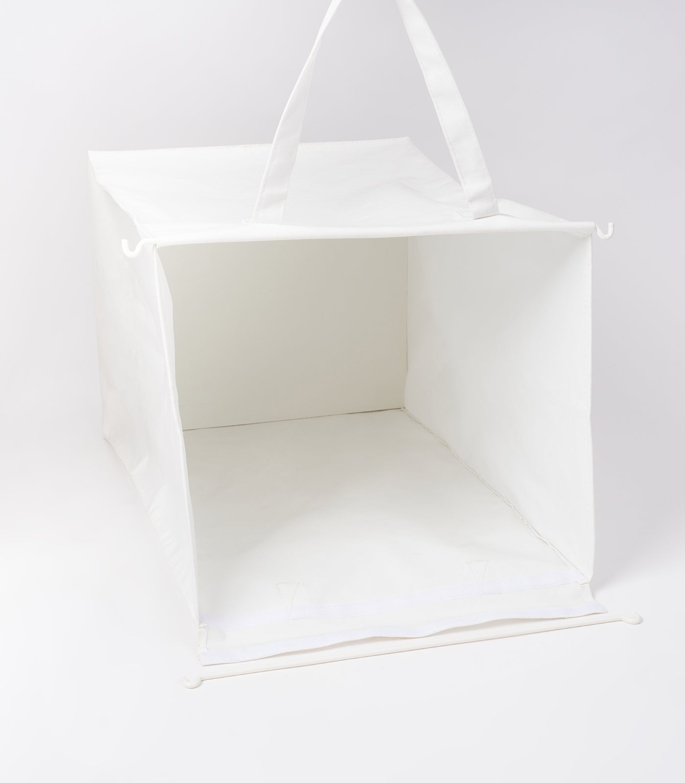 Yamazaki Home Laundry Hamper with Cotton Liner - Two Sizes - Steel + Cotton