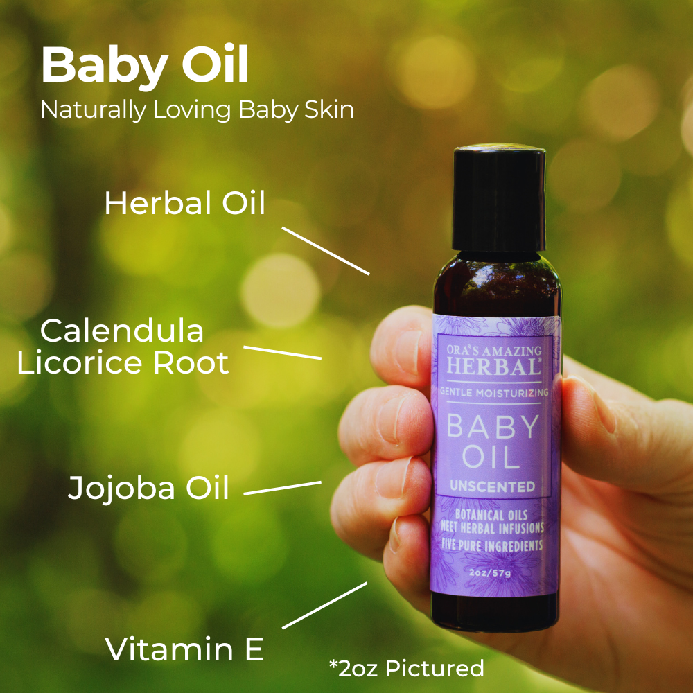 Ora's Amazing Herbal Baby Oil with Calendula and Licorice