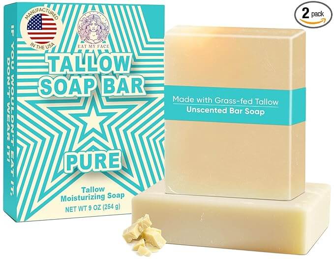 Unscented Beef Tallow Soap Twin Pack - 2 Bars — Eat My Face