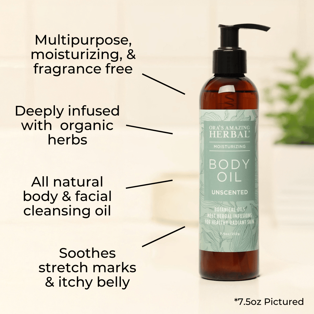Ora's Amazing Herbal Unscented Body & Facial Cleansing Oil