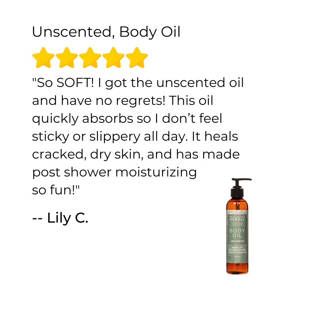Ora's Amazing Herbal Unscented Body & Facial Cleansing Oil