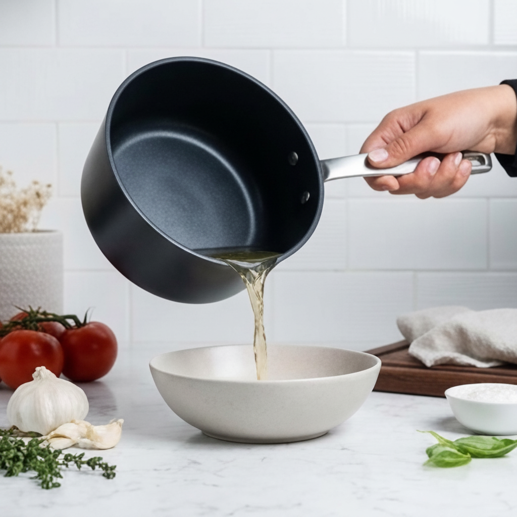 Alva Cookware Ceramic Nonstick Saucepan with Lid, 2-Qt