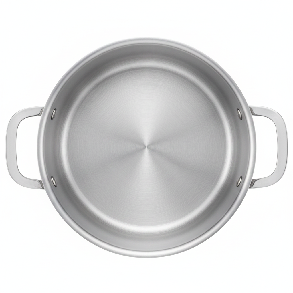 Alva Cookware 5-Ply Stainless Stock Pot with Lid, 7-Qt