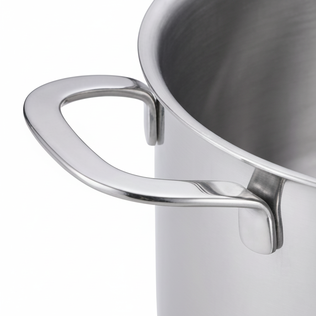 Alva Cookware 5-Ply Stainless Stock Pot with Lid, 7-Qt
