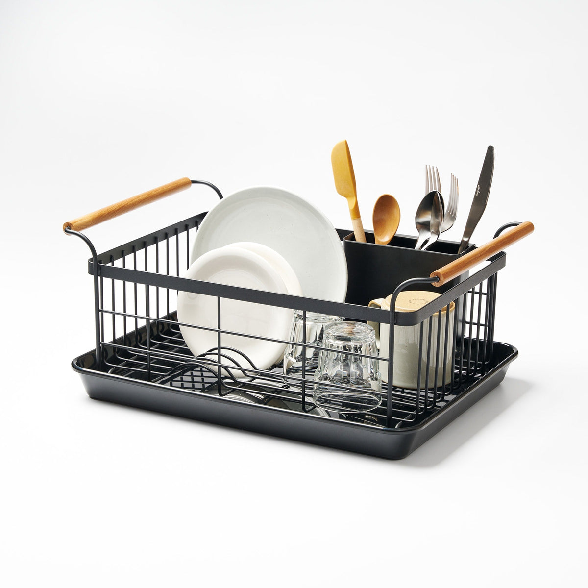 Yamazaki Home Dish Rack - Steel + Wood