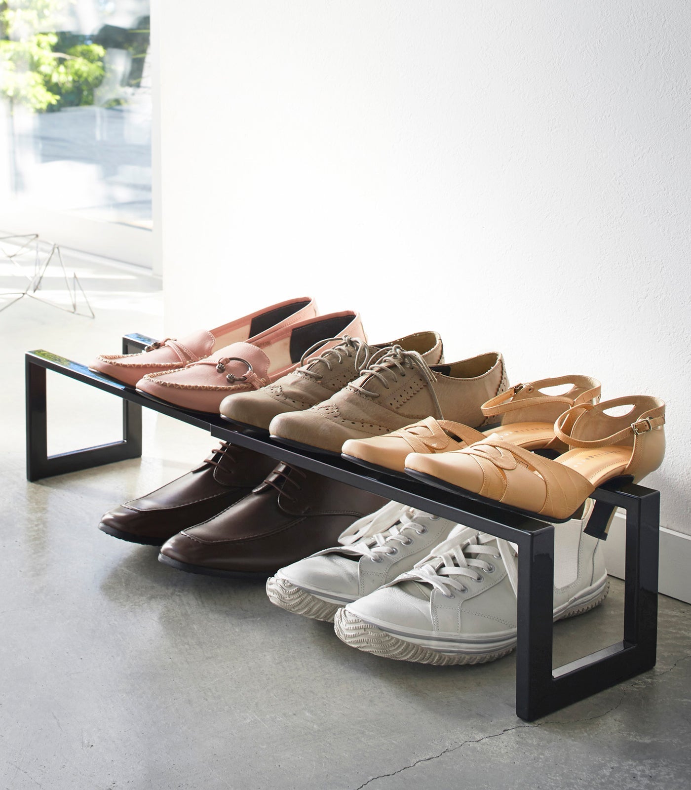 Yamazaki Home Expandable Shoe Rack (6" H)  - Steel