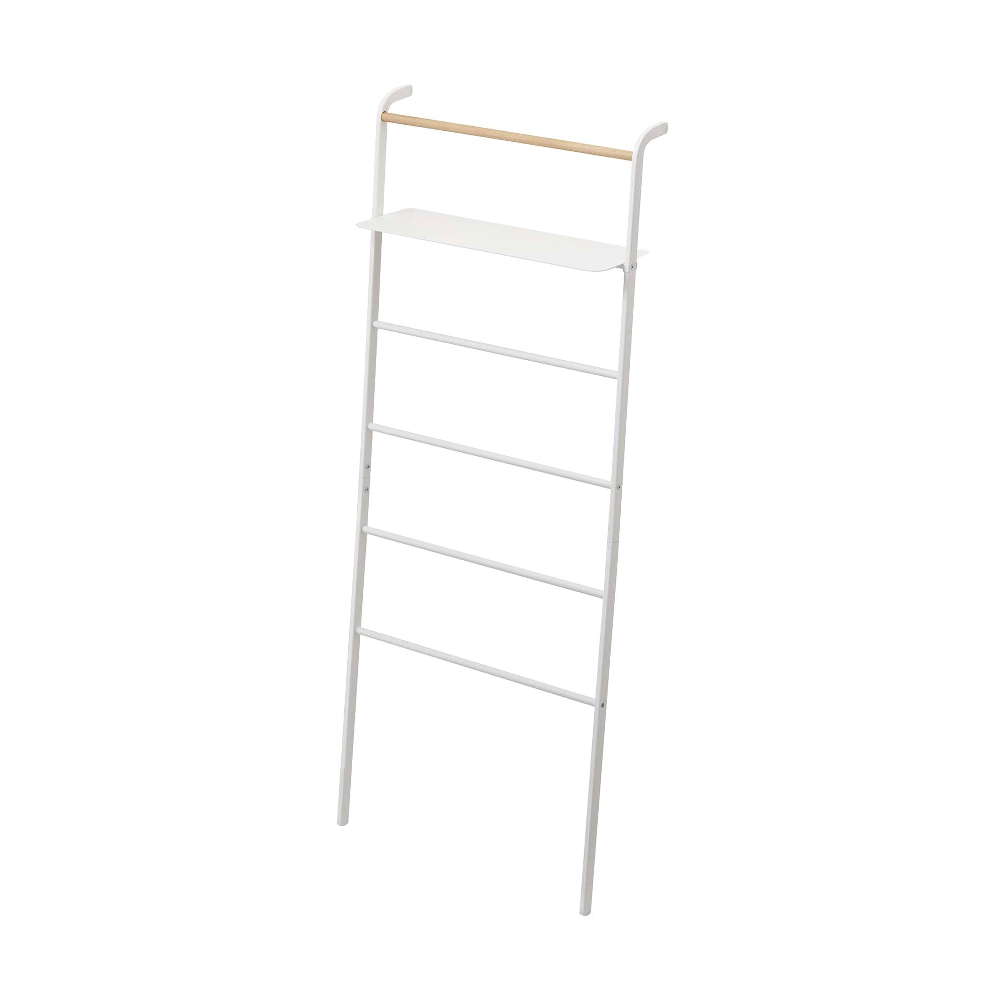 Yamazaki Home Leaning Storage Ladder With Shelf (63" H)  - Steel