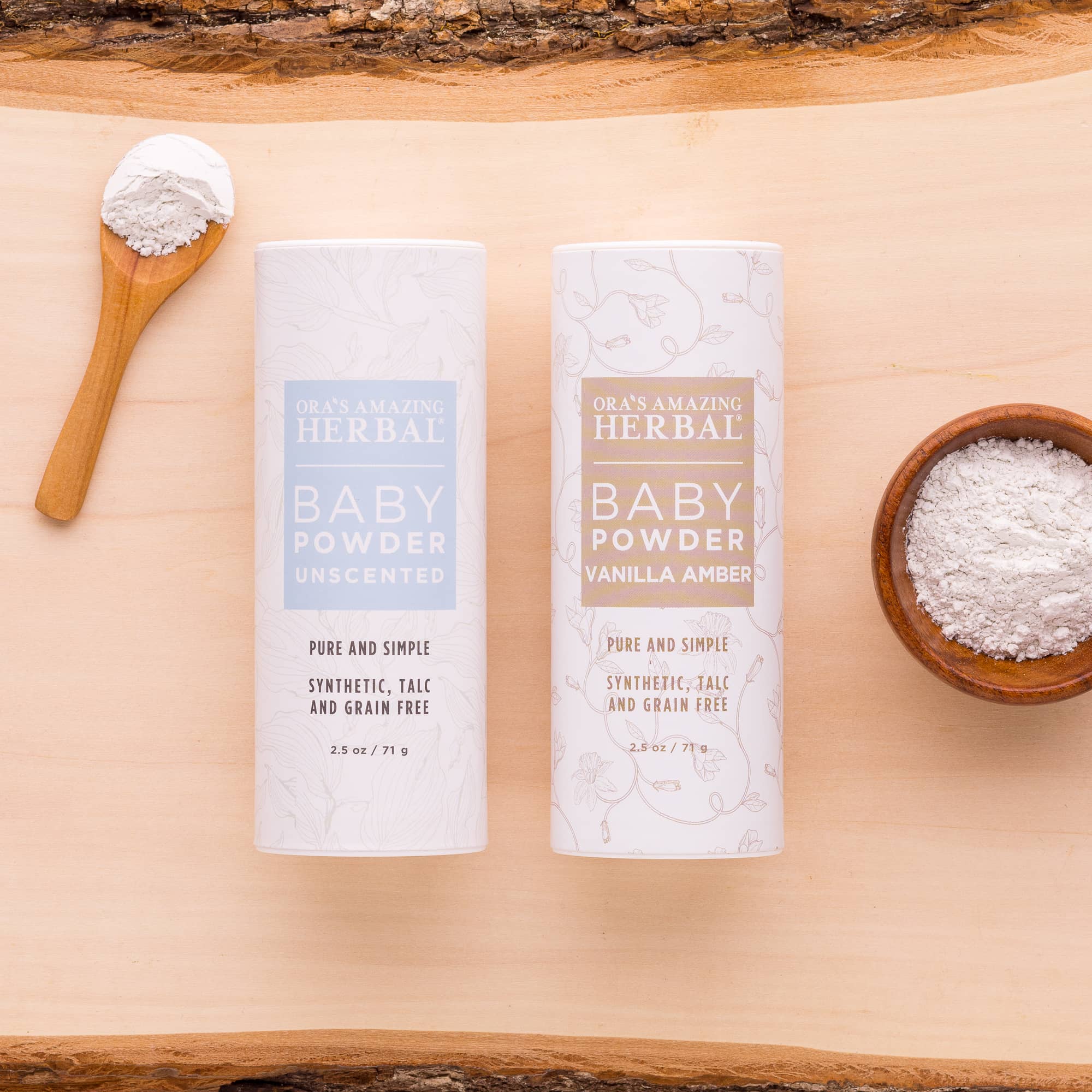 Ora's Amazing Herbal Talc Free Baby Powder, Unscented, Corn Free