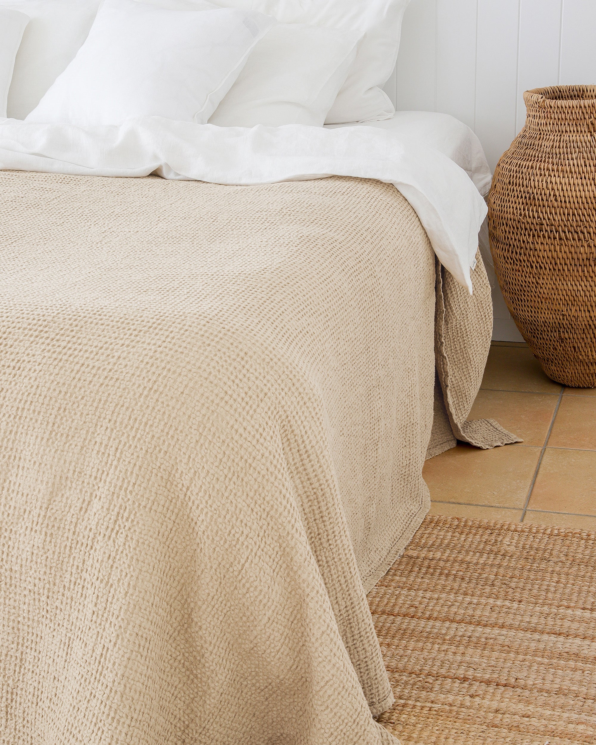 MagicLinen Vanilla Waffle Blanket