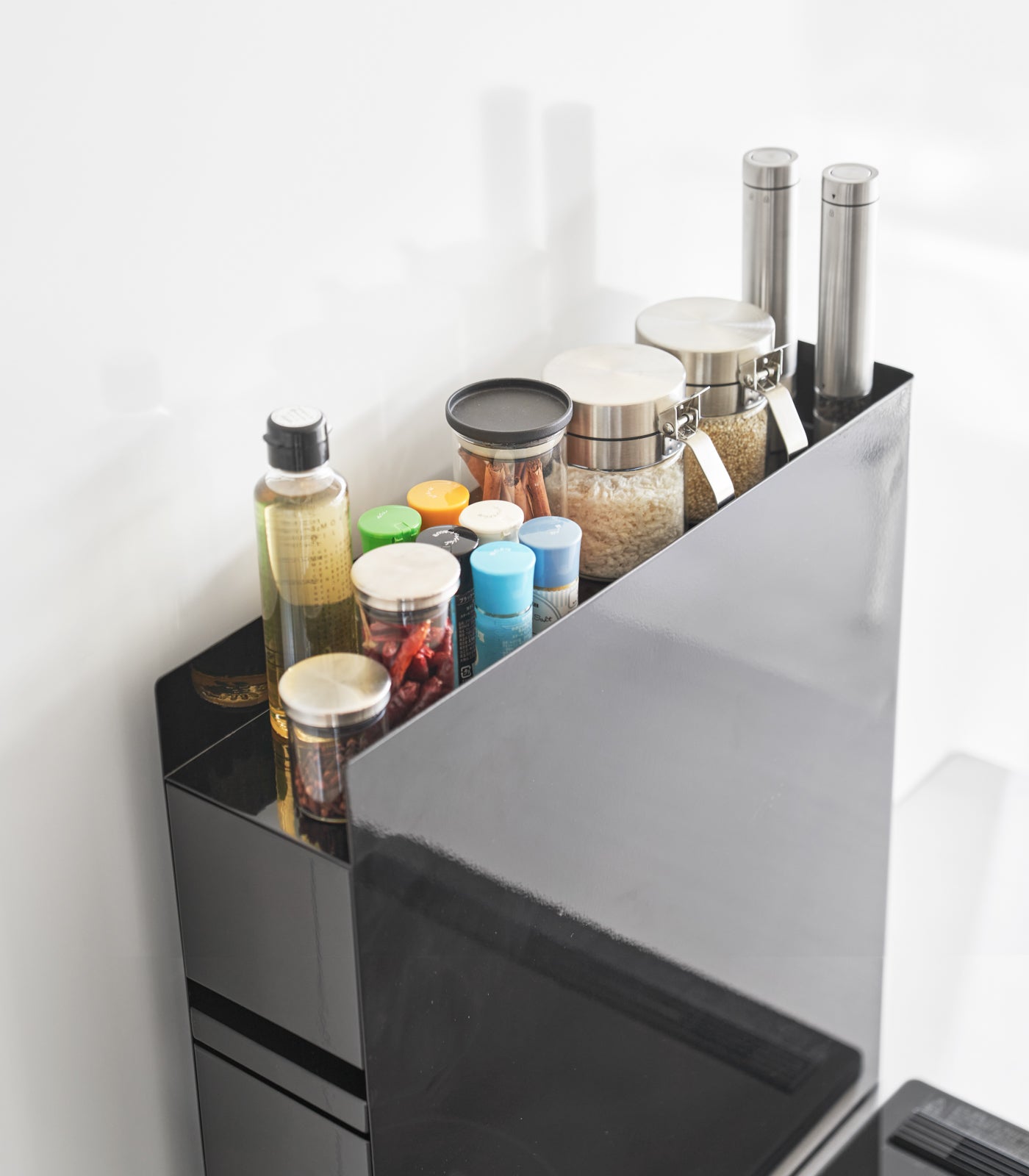 Yamazaki Home Two-Tier Sliding Drawer Seasoning Rack - Steel