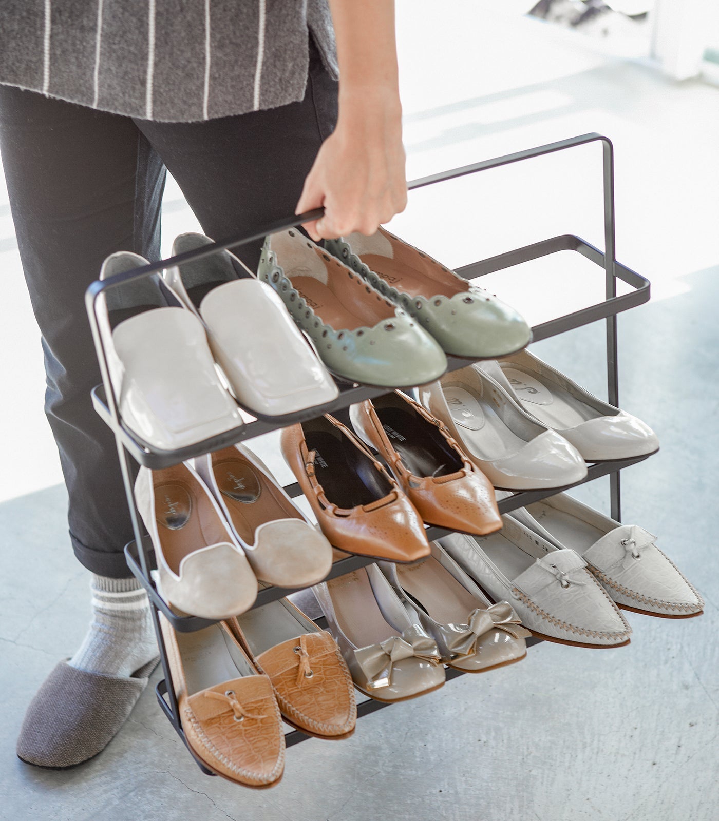 Yamazaki Home Shoe Rack (18" H)  - Steel