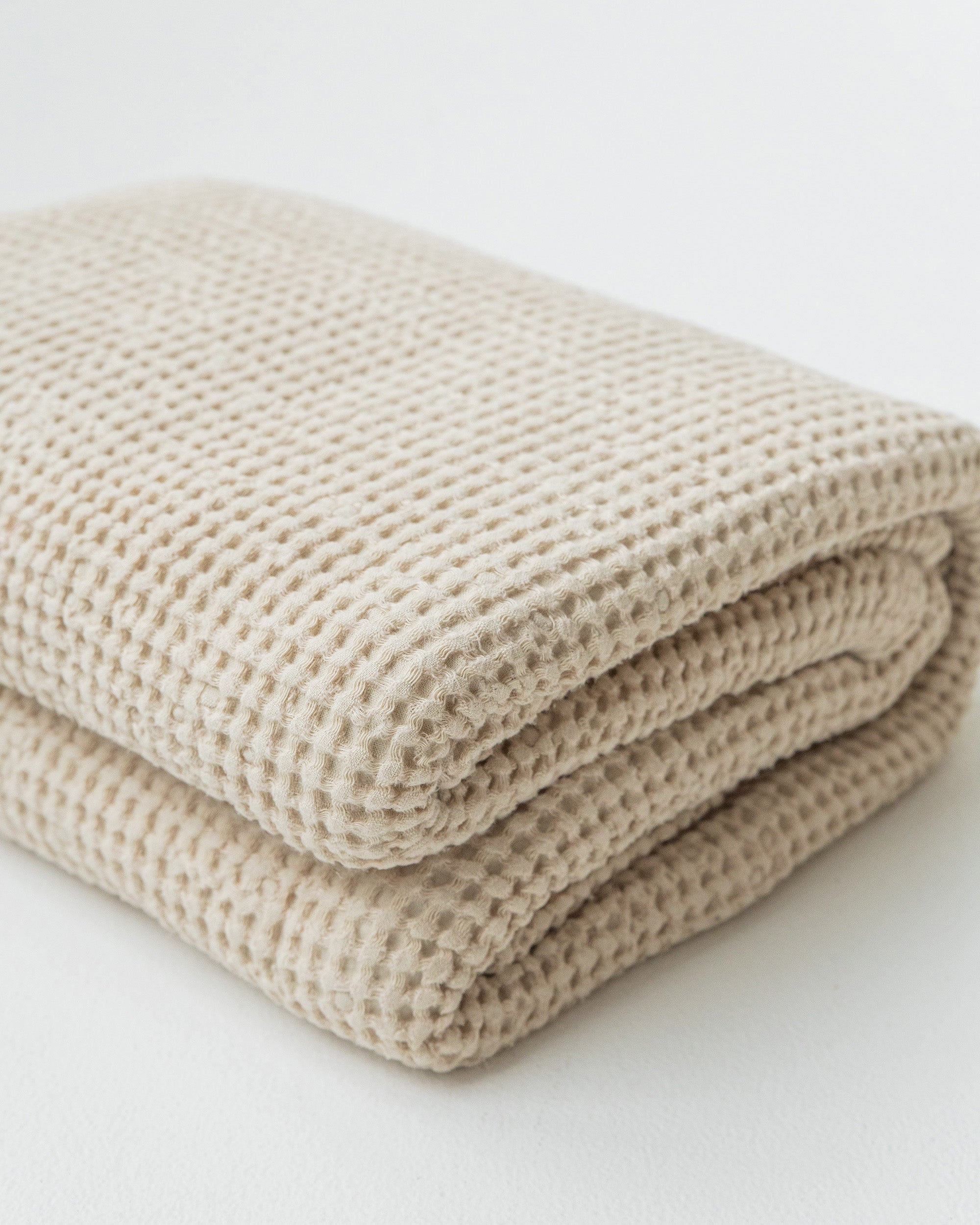 MagicLinen Vanilla Waffle Blanket