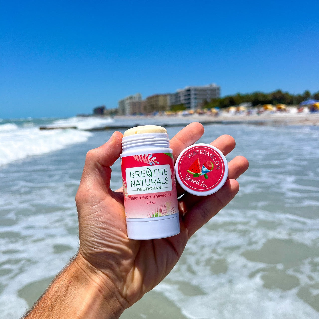Breathe Naturals Deodorant Watermelon Shaved Ice - 2 Pack