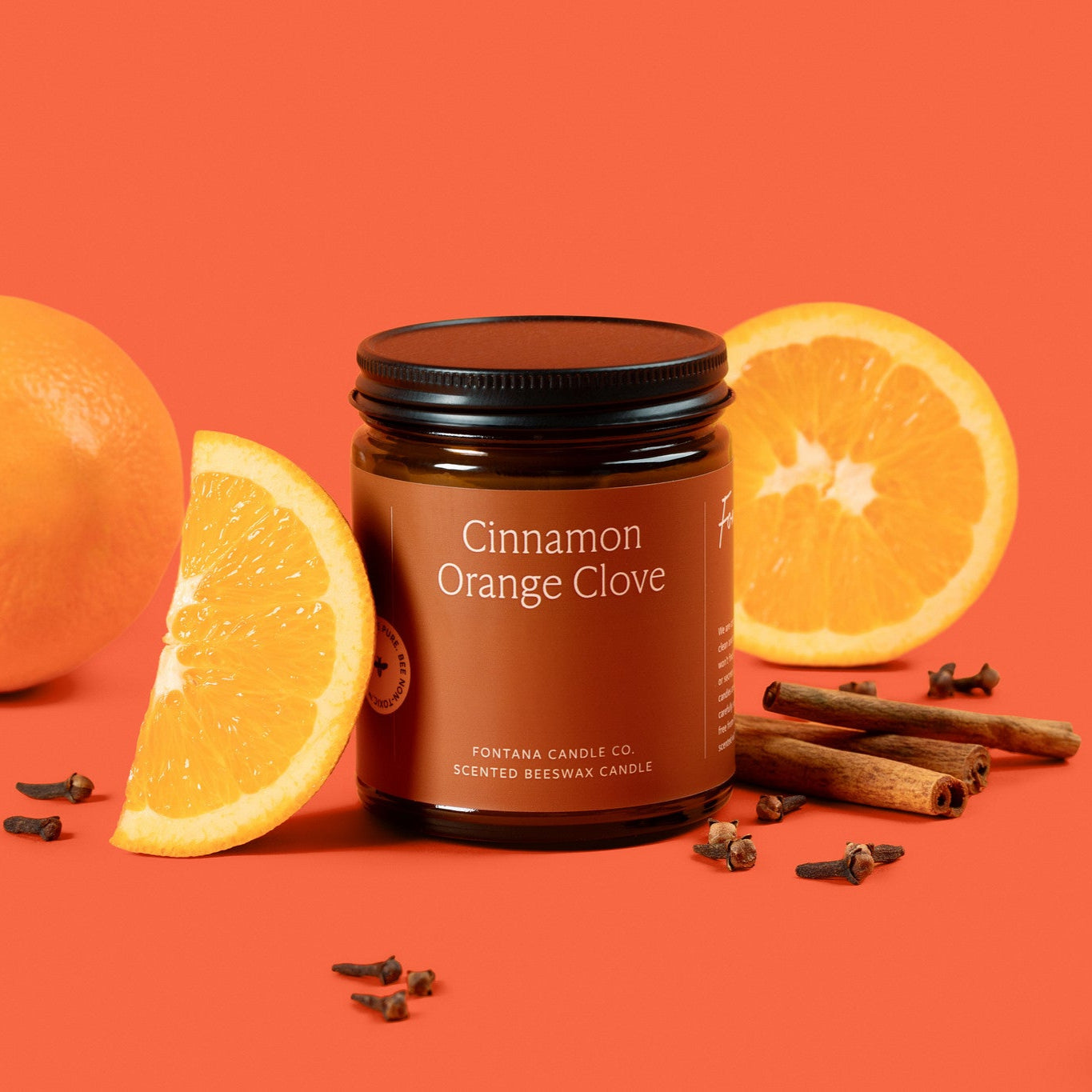 Fontana Candle Co Cinnamon Orange Clove Jar Candle