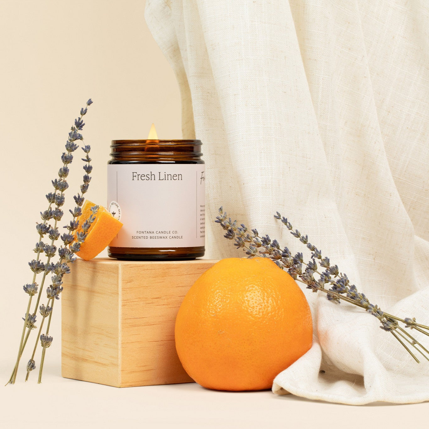 Fontana Candle Co Fresh Linen Jar Candle