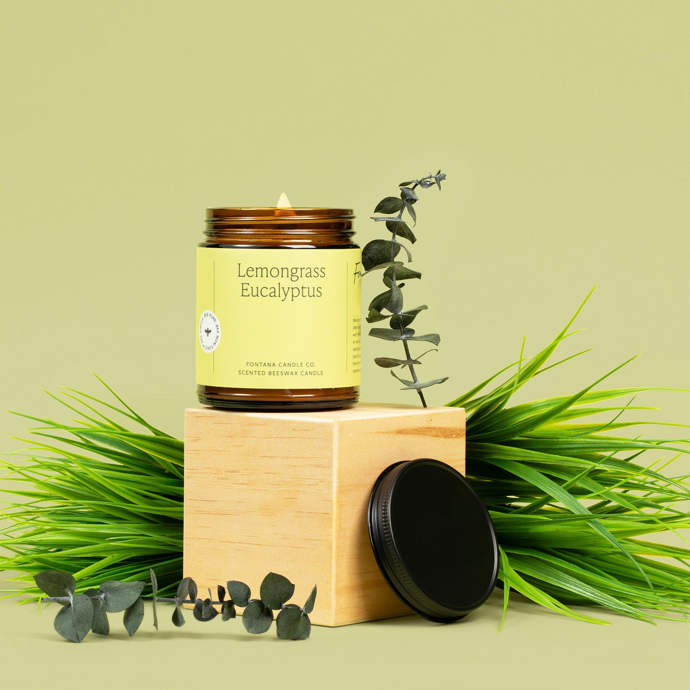 Fontana Candle Co Lemongrass Eucalyptus Jar Candle