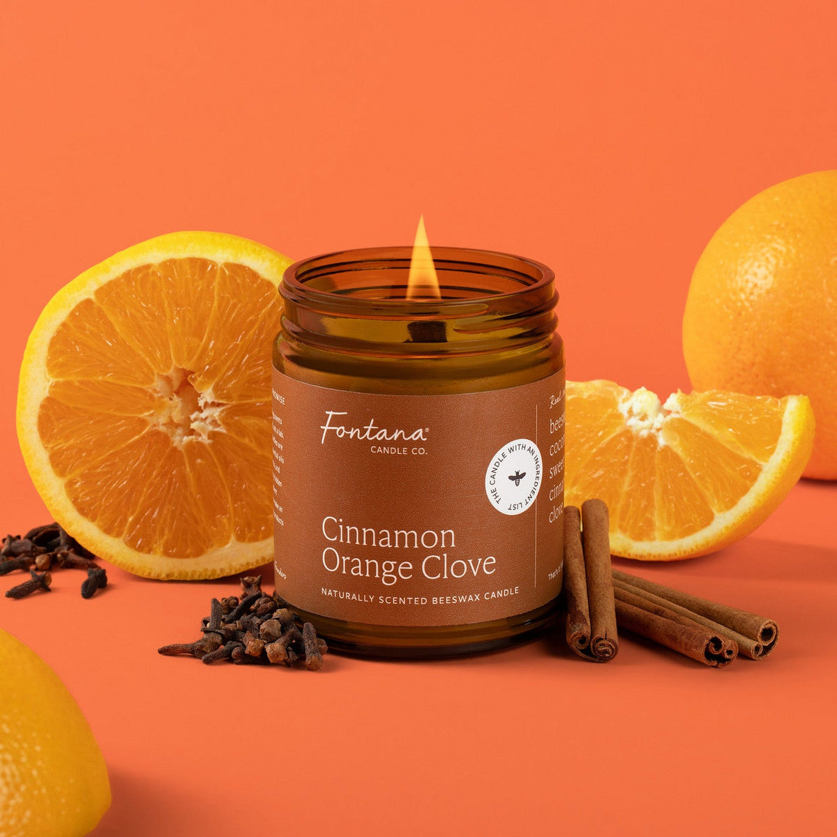 Fontana Candle Co Cinnamon Orange Clove Jar Candle