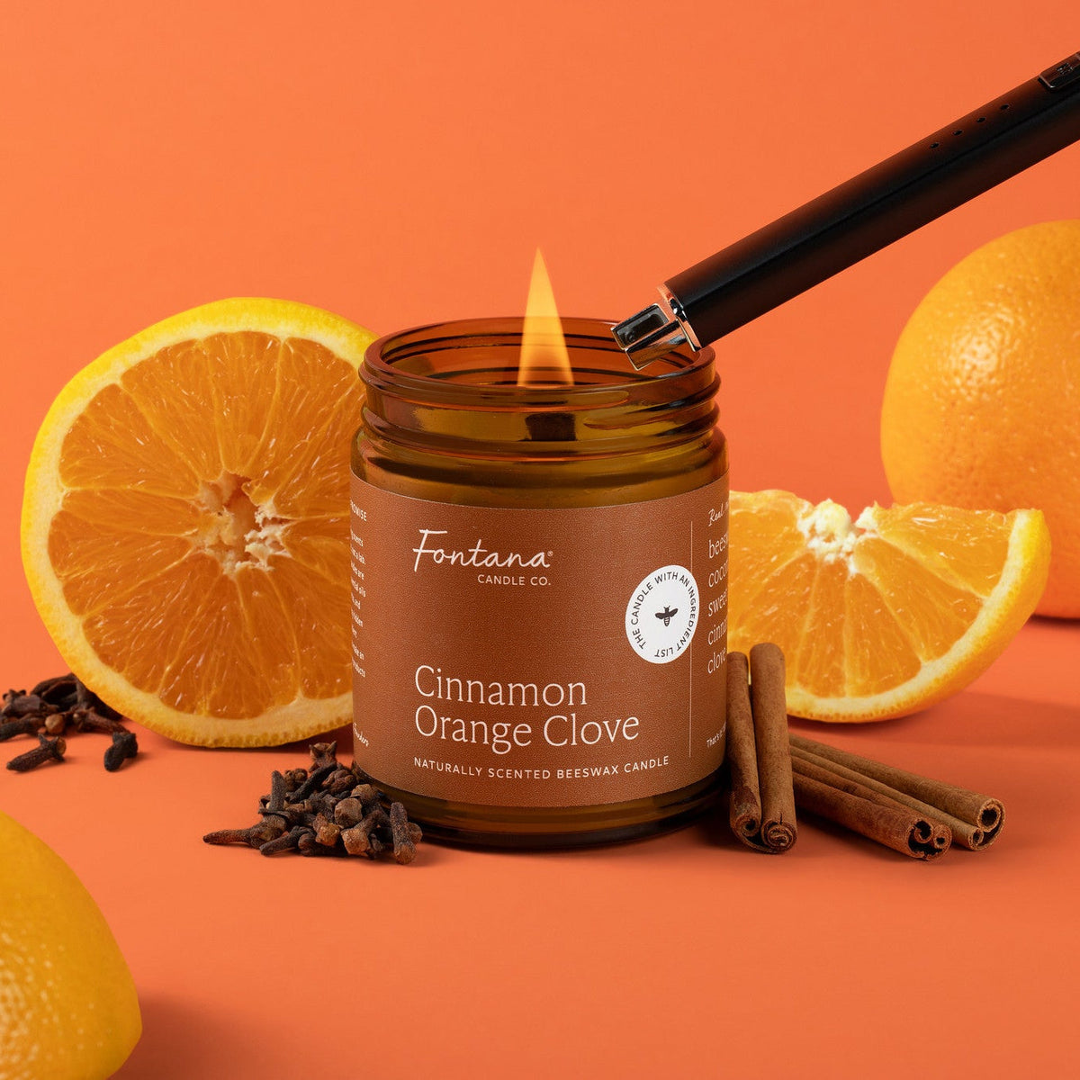 Fontana Candle Co Cinnamon Orange Clove Jar Candle