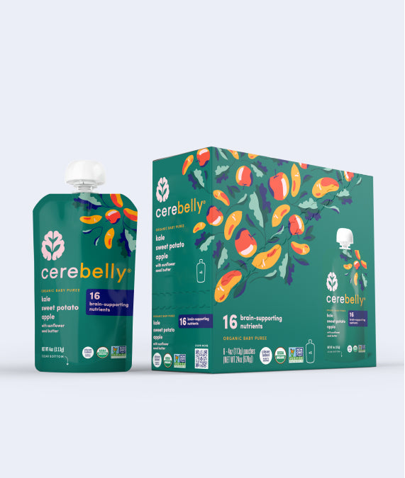 Cerebelly Organic Kale & Sweet Potato Puree, 6-Pack, 4 Oz Each