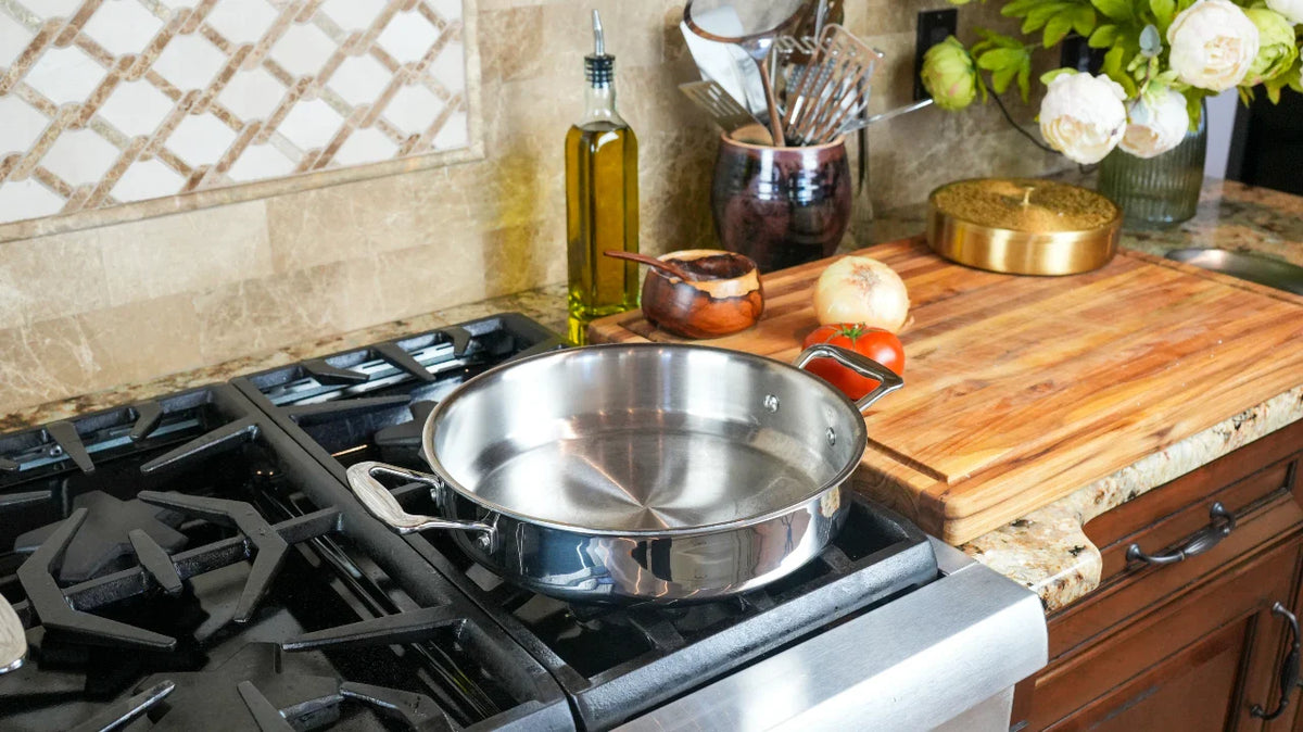 360 Cookware 3.5 Quart Sauté Pan with Short Handles