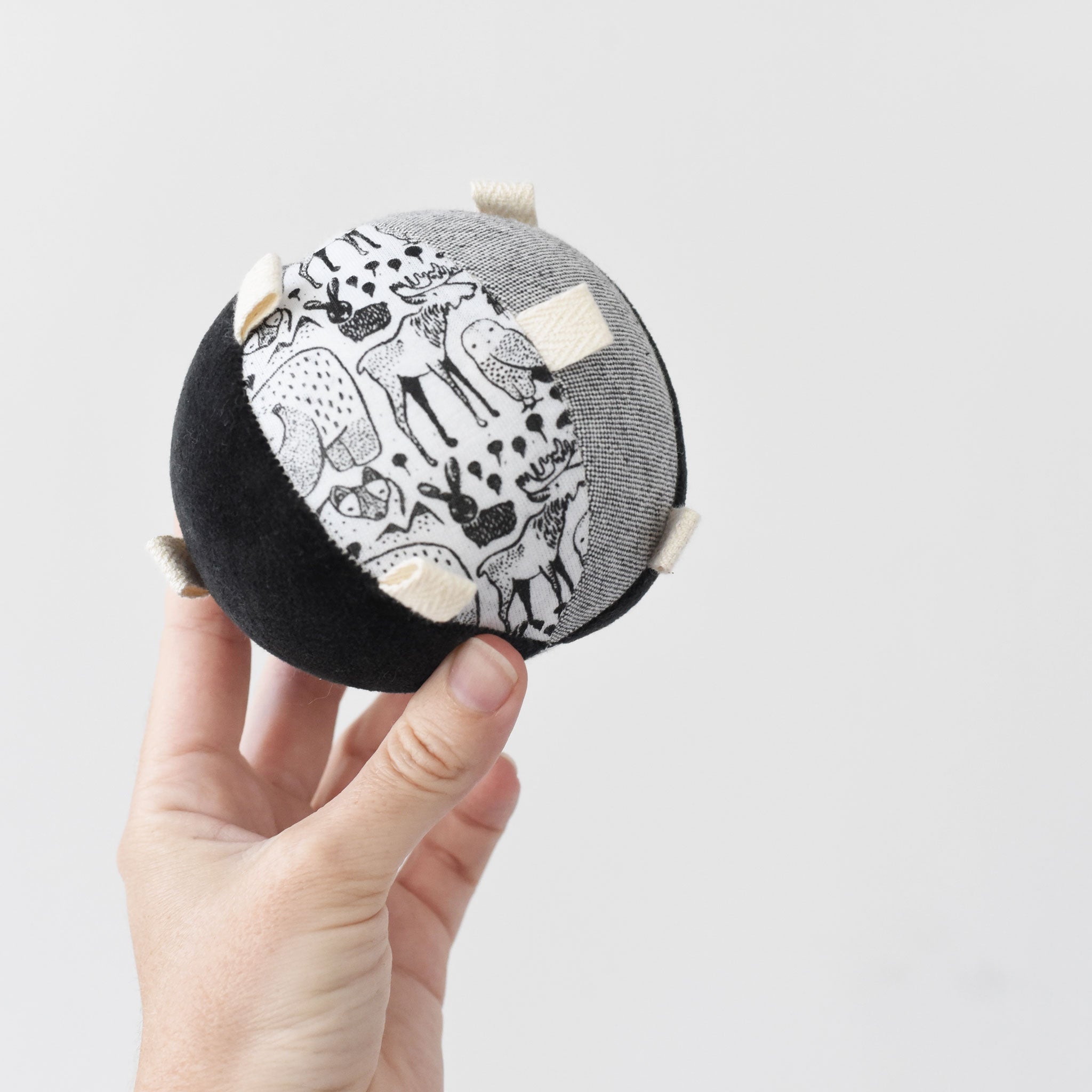 Wee Gallery Taggy Ball with Rattle - Nordic