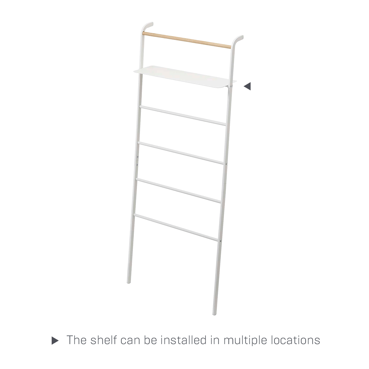 Yamazaki Home Leaning Storage Ladder With Shelf (63" H)  - Steel