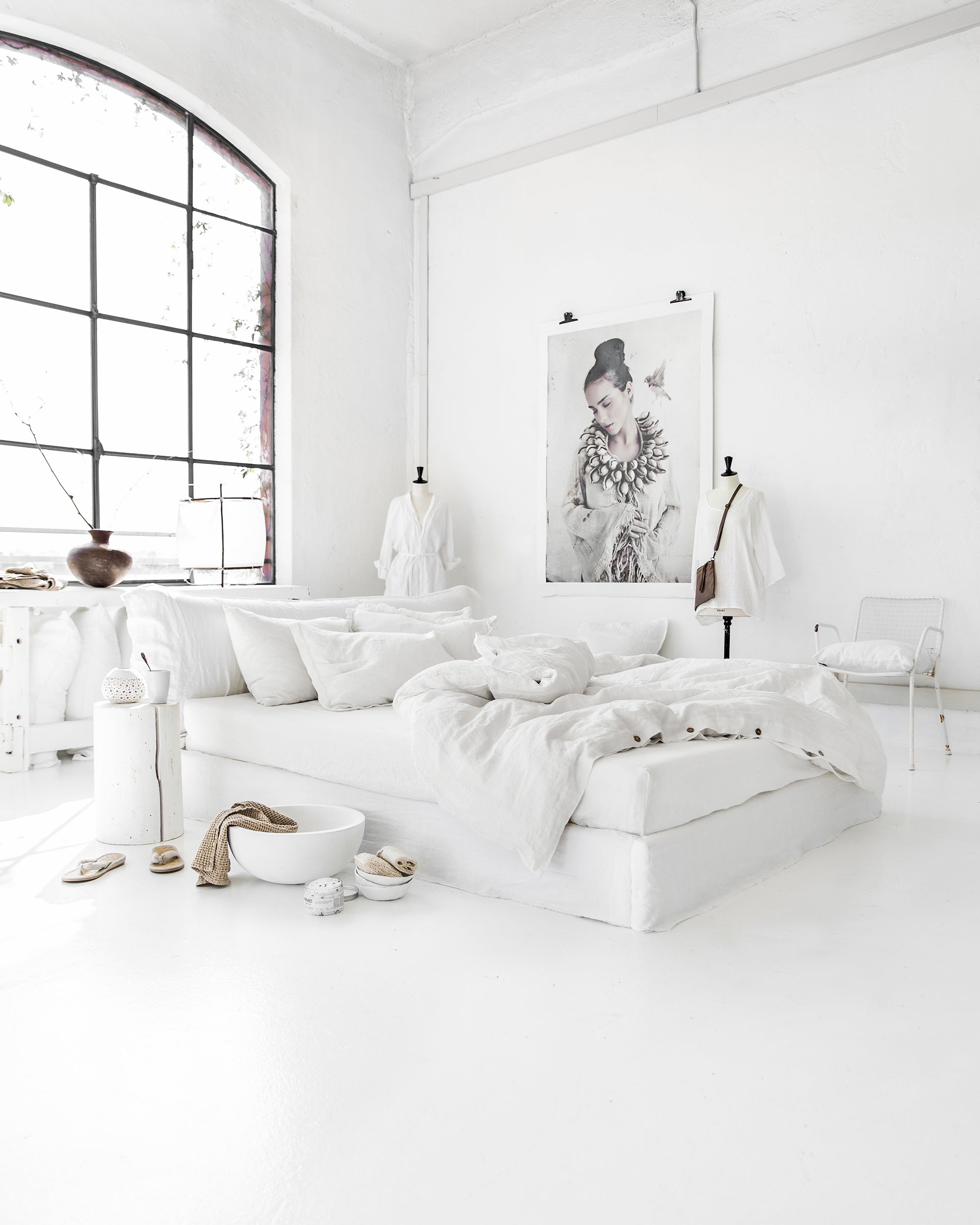 MagicLinen White Linen Duvet Cover