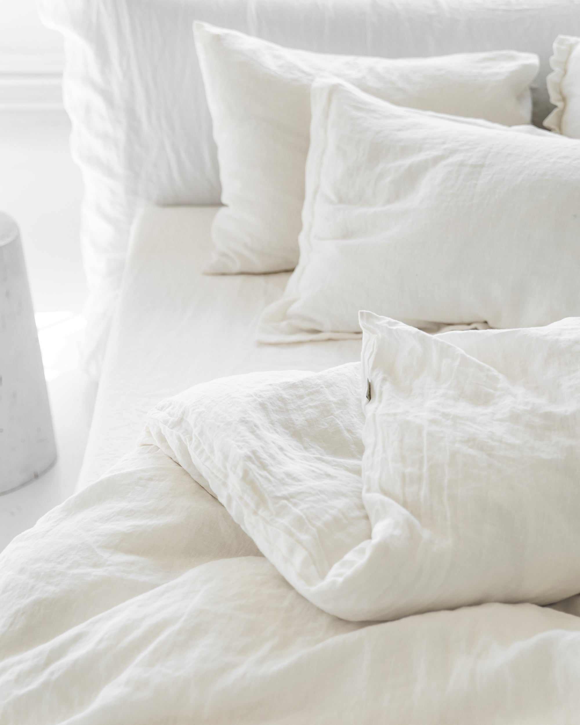 MagicLinen White Linen Duvet Cover