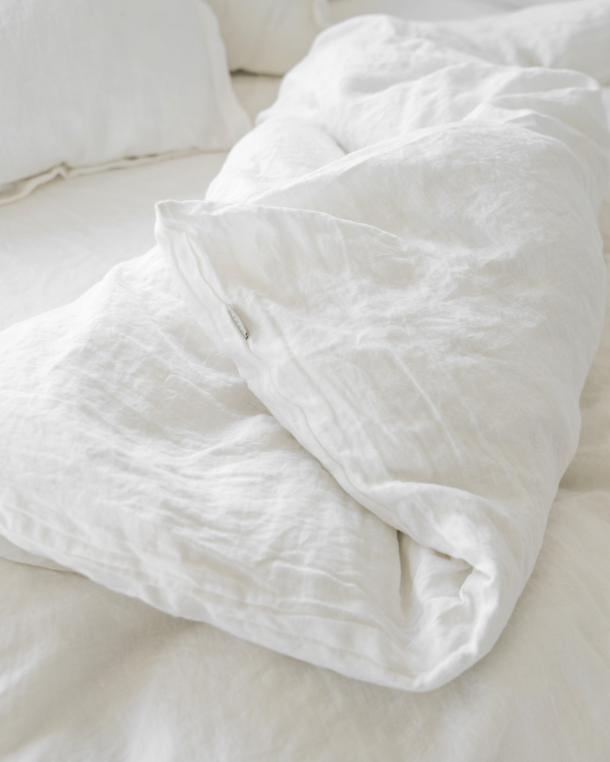 MagicLinen White Linen Duvet Cover