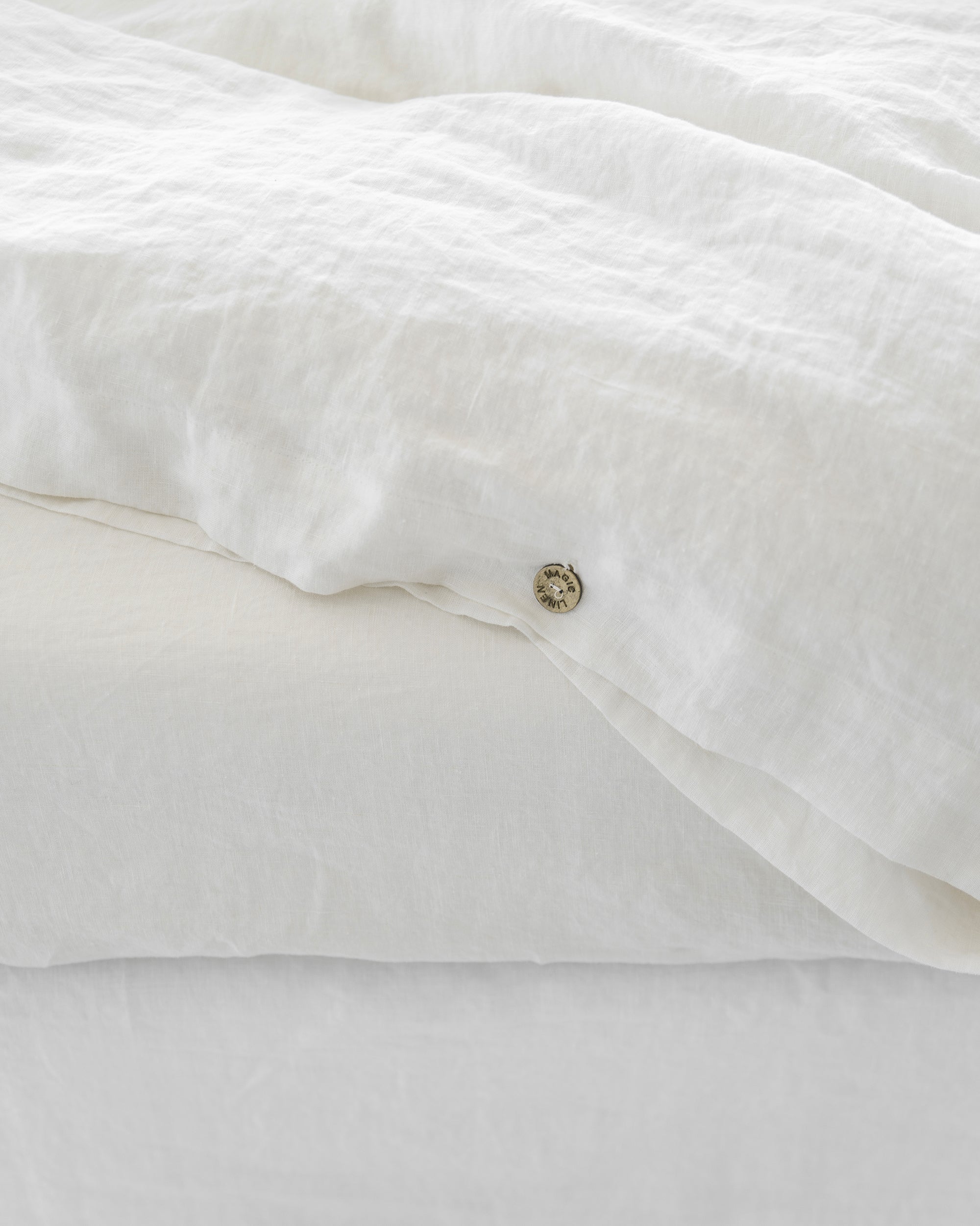 MagicLinen White Linen Duvet Cover