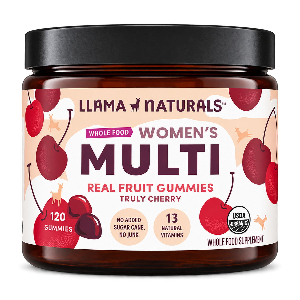 Llama Naturals Womens Multivitamin Gummies, Cherry (120 ct)