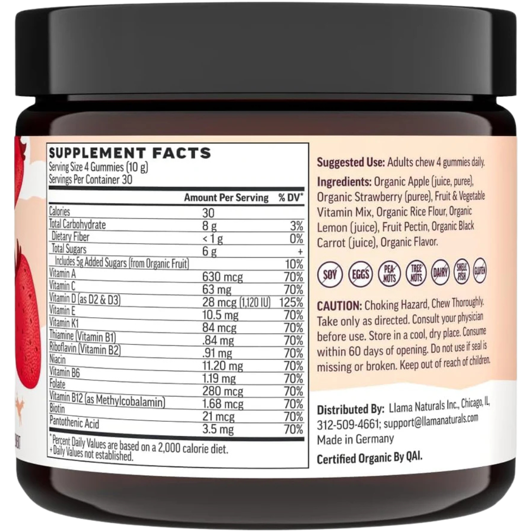 Llama Naturals Womens Multivitamin Gummies, Strawberry (120 ct)