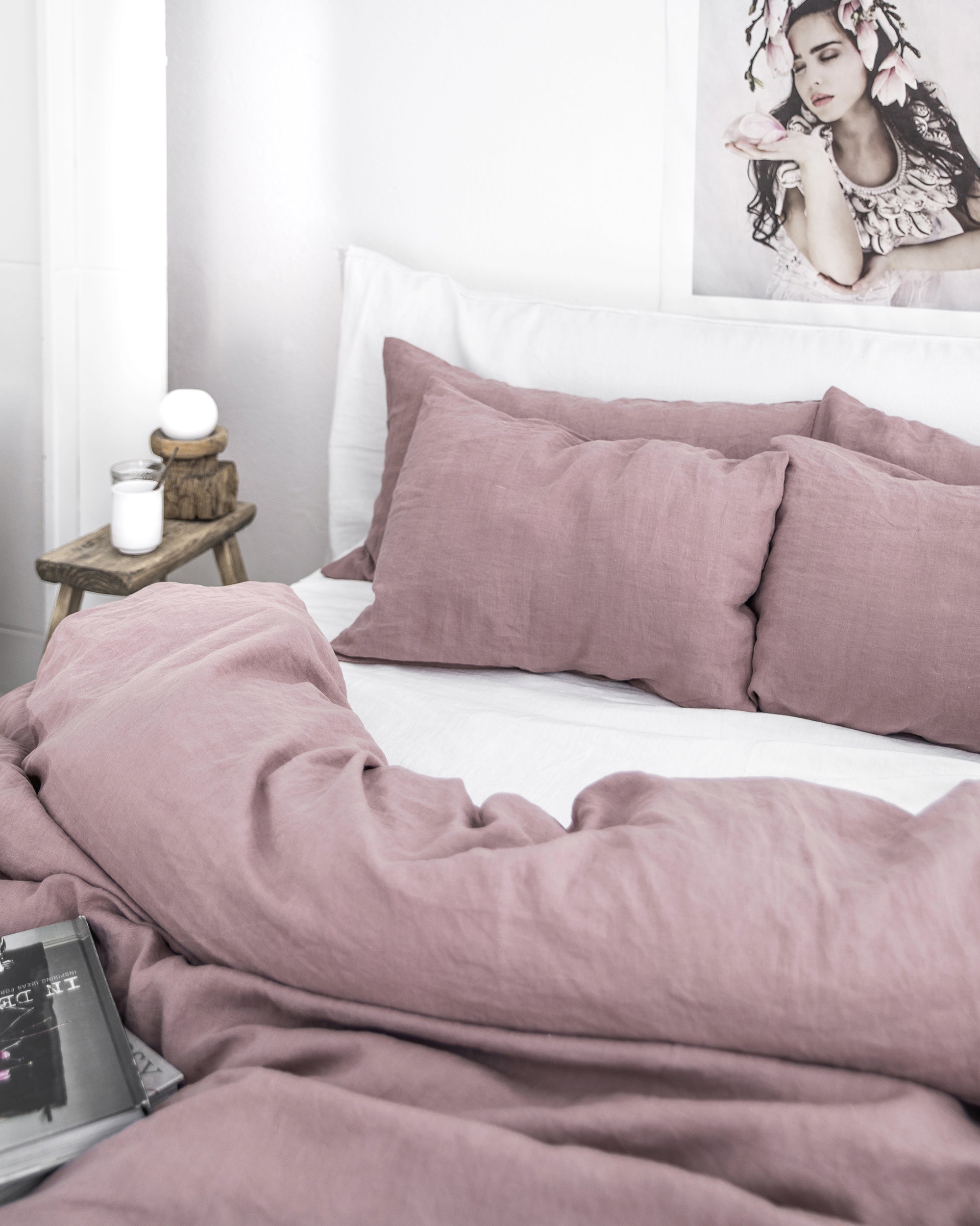 MagicLinen Woodrose Linen Duvet Cover