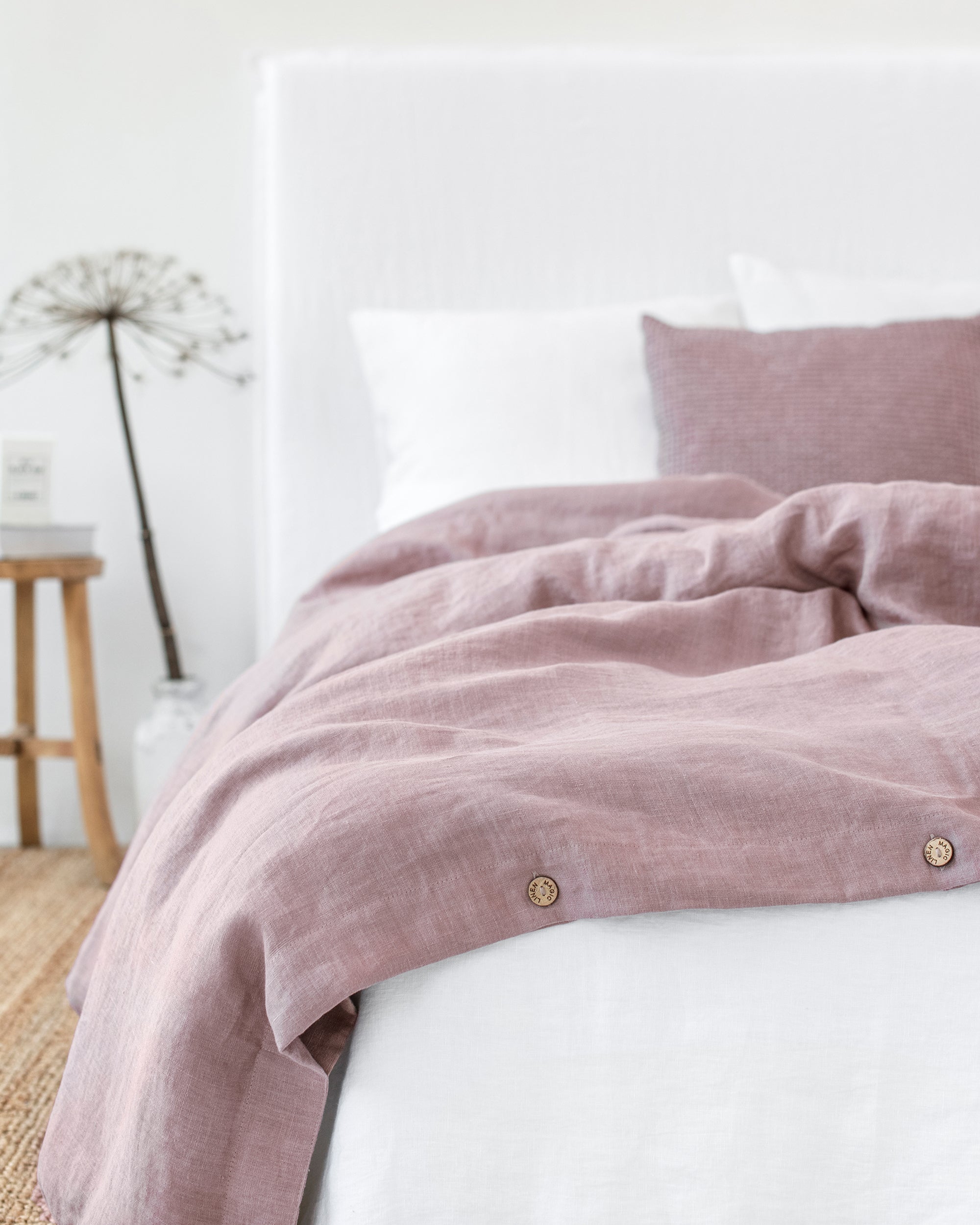 MagicLinen Woodrose Linen Duvet Cover