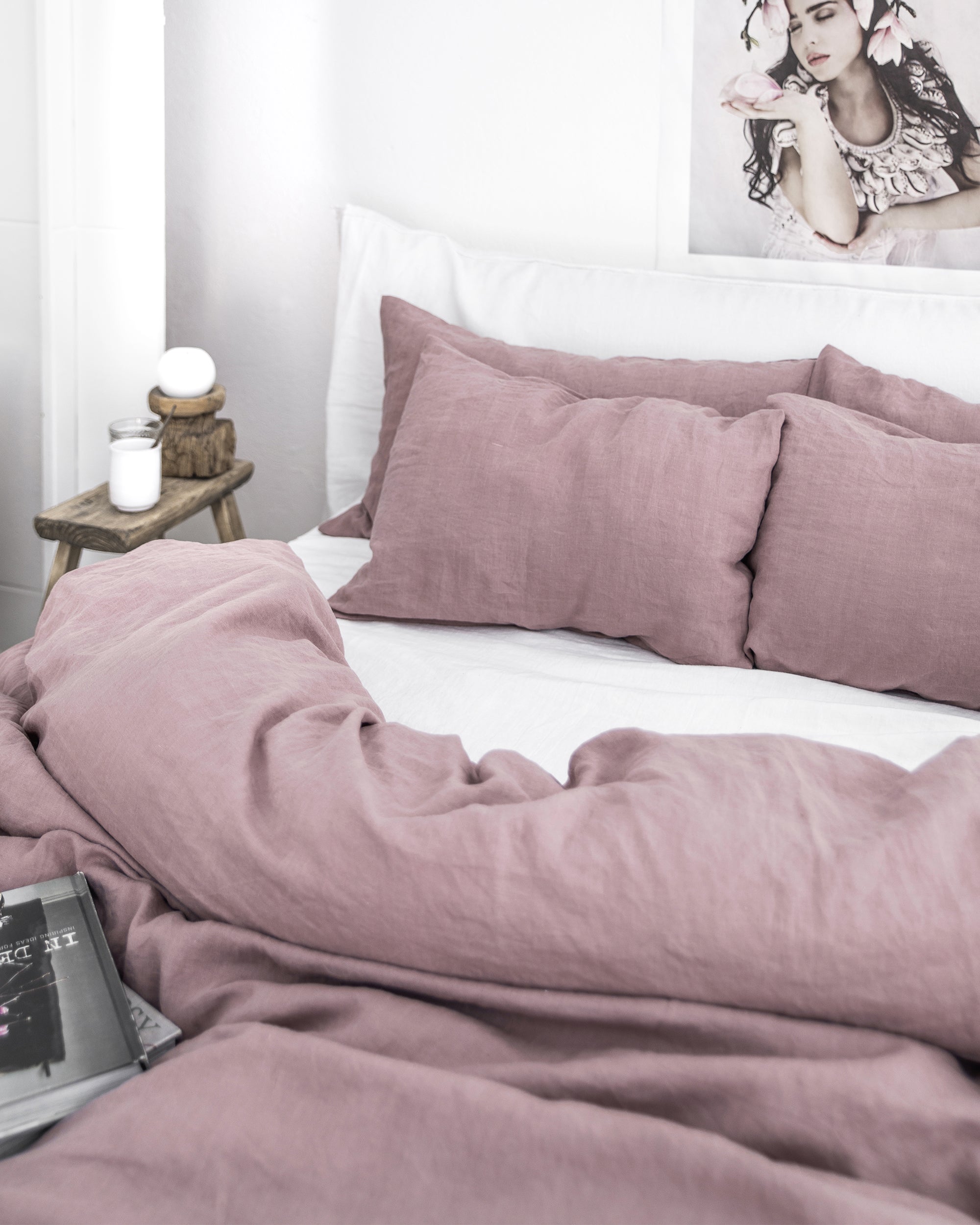 MagicLinen Woodrose Linen Duvet Cover Set (3 Pcs)